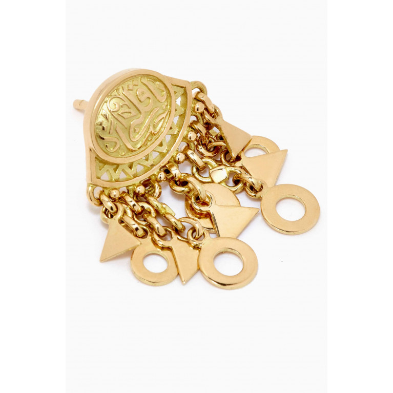 Azza Fahmy - Charm Earrings in 18kt Yellow Gold