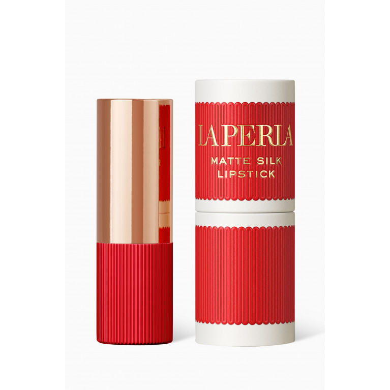 La Perla - 102 Terracotta Red Matte Silk Lipstick, 3.5g