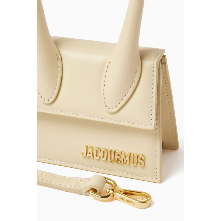Jacquemus - Le Chiquito Signature Mini Tote Bag in Smooth Leather Neutral