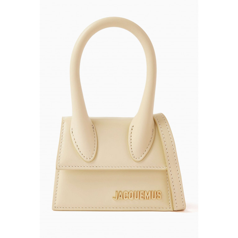 Jacquemus - Le Chiquito Signature Mini Tote Bag in Smooth Leather Neutral