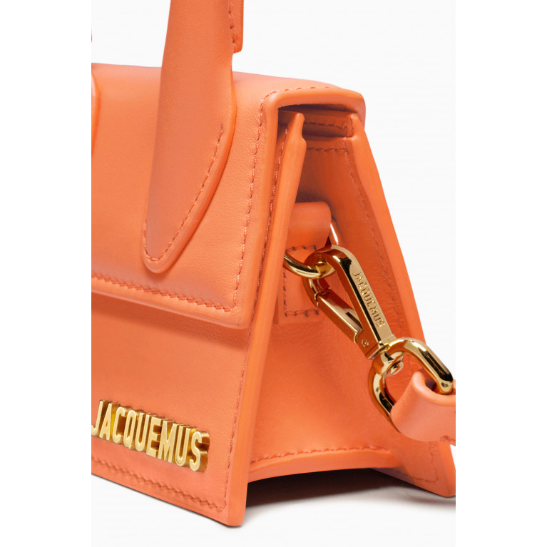 Jacquemus - Le Chiquito Signature Mini Tote Bag in Smooth Leather Orange