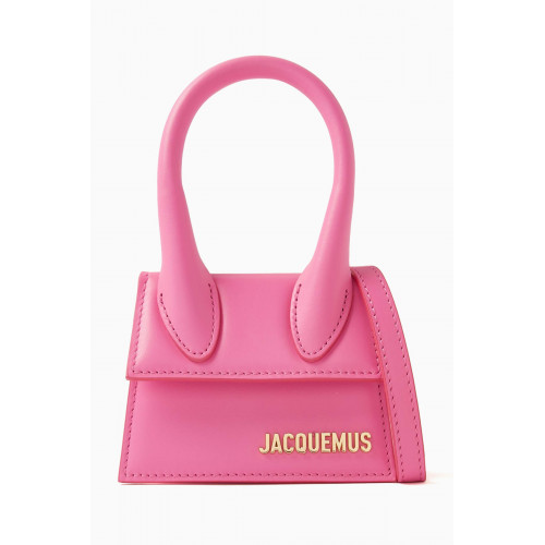 Jacquemus - Le Chiquito Signature Mini Tote Bag in Smooth Leather Pink