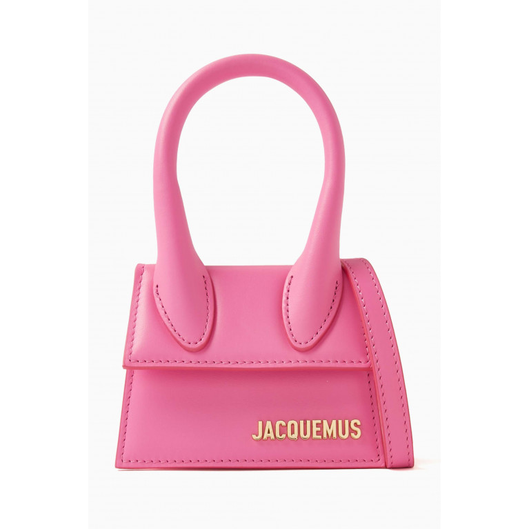 Jacquemus - Le Chiquito Signature Mini Tote Bag in Smooth Leather Pink