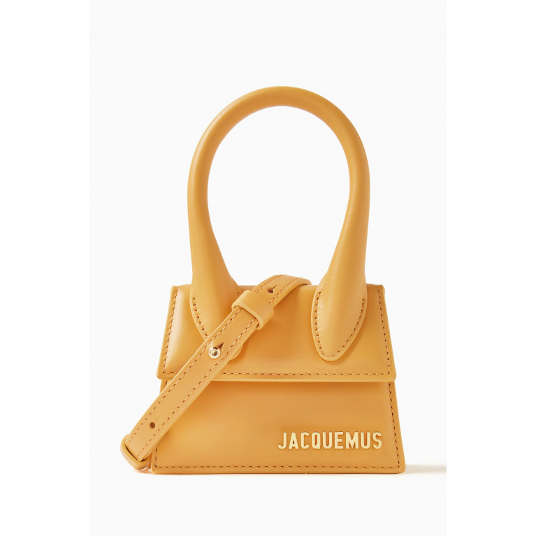 Jacquemus - Le Chiquito Signature Mini Tote Bag in Smooth Leather Yellow