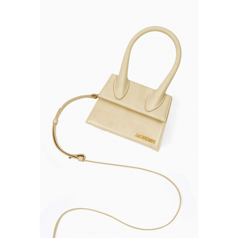 Jacquemus - Le Chiquito Moyen Tote Bag in Smooth Leather Neutral