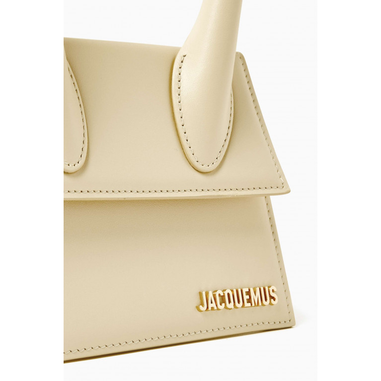 Jacquemus - Le Chiquito Moyen Tote Bag in Smooth Leather Neutral