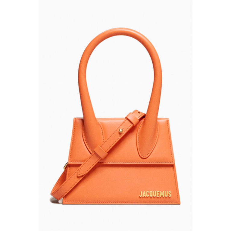 Jacquemus - Le Chiquito Moyen Tote Bag in Smooth-leather Orange