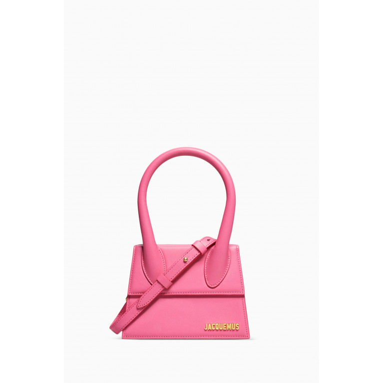 Jacquemus - Le Chiquito Moyen Tote Bag in Smooth Leather Pink
