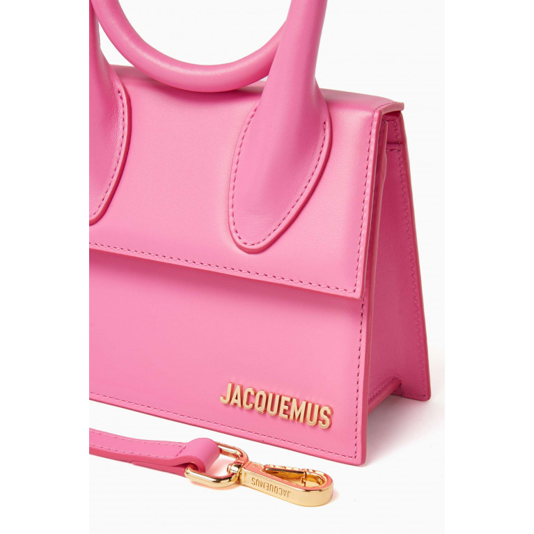 Jacquemus - Le Chiquito Noeud Shoulder Bag in Smooth-leather Pink