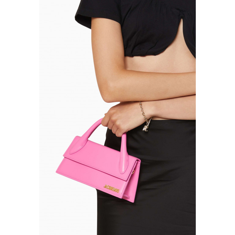 Jacquemus - Le Chiquito Long Tote Bag in Smooth Leather Pink