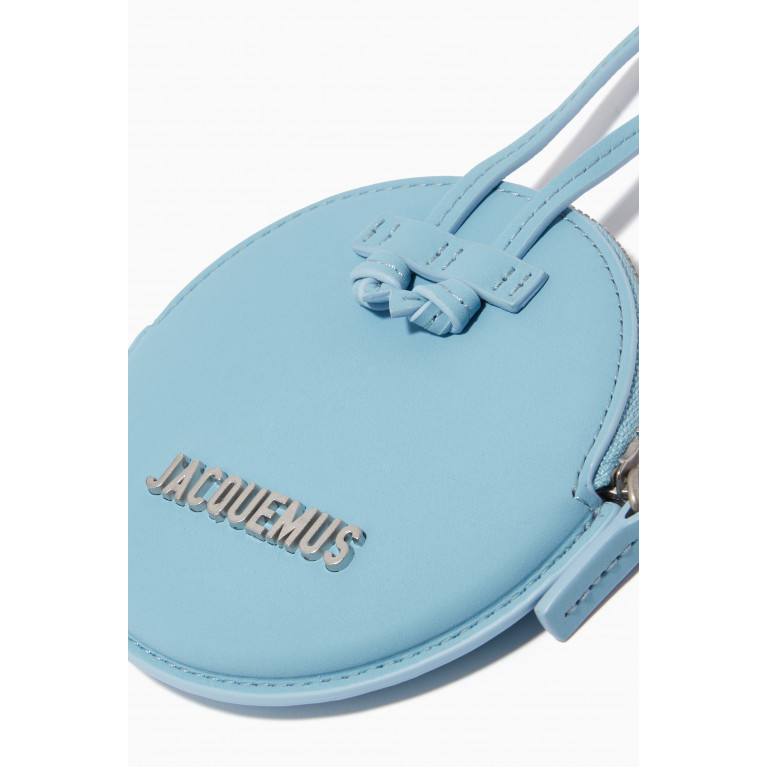 Jacquemus - Le Pitchou Circle Neck-pouch in Leather Blue