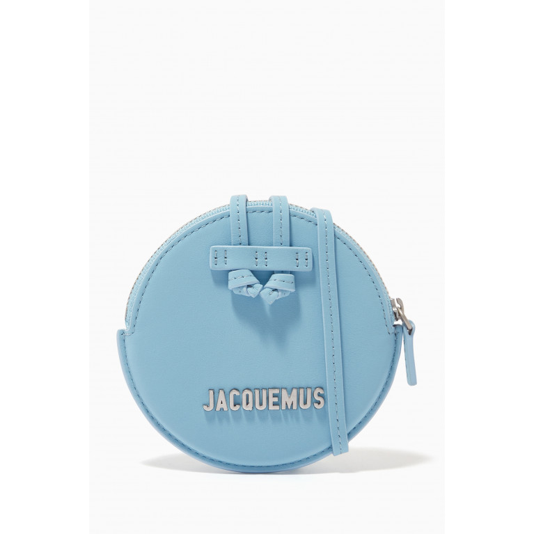 Jacquemus - Le Pitchou Circle Neck-pouch in Leather Blue