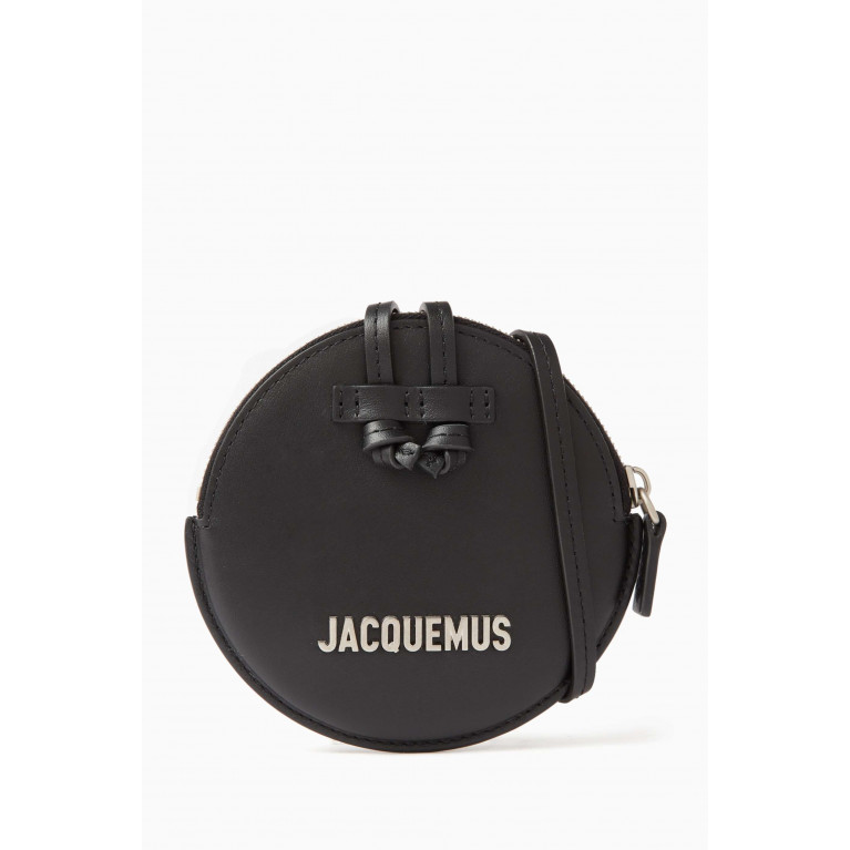 Jacquemus - Le Pitchou Circle Neck-pouch in Leather Black