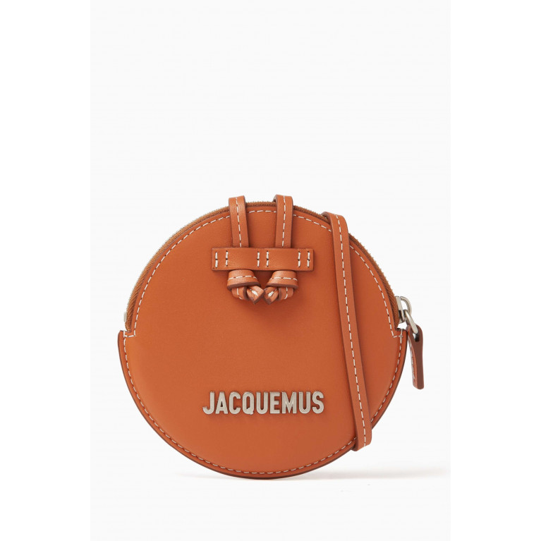 Jacquemus - Le Pitchou Circle Neck-pouch in Leather Brown