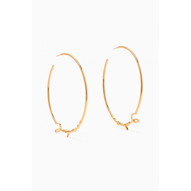 Jacquemus - Les Creoles Signature Hoop Earrings in Gold-plated Brass
