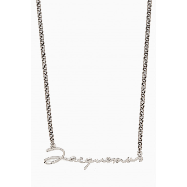 Jacquemus - La Chain Signature Necklace in Plated Brass Silver