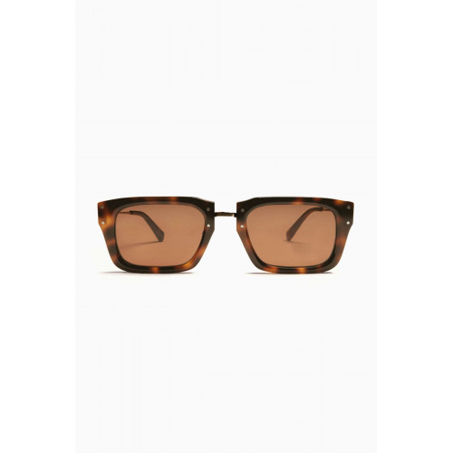 Jacquemus - Les Lunettes Soli Sunglasses in Acetate & Metal Brown