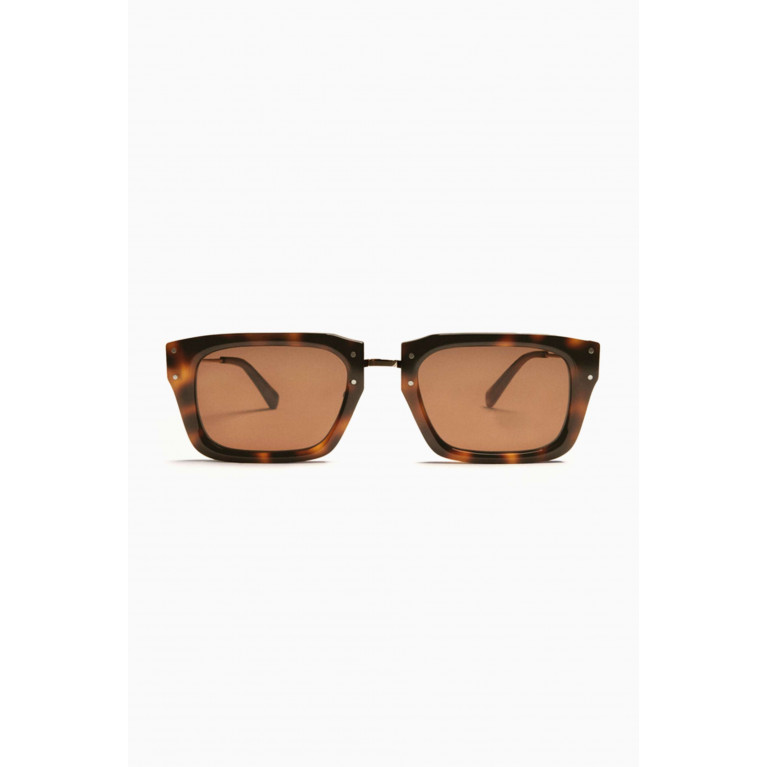 Jacquemus - Les Lunettes Soli Sunglasses in Acetate & Metal Brown