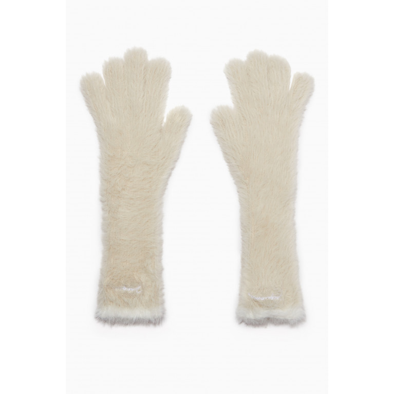 Jacquemus - Les Gants Neve Gloves in Fluffy-knit Neutral
