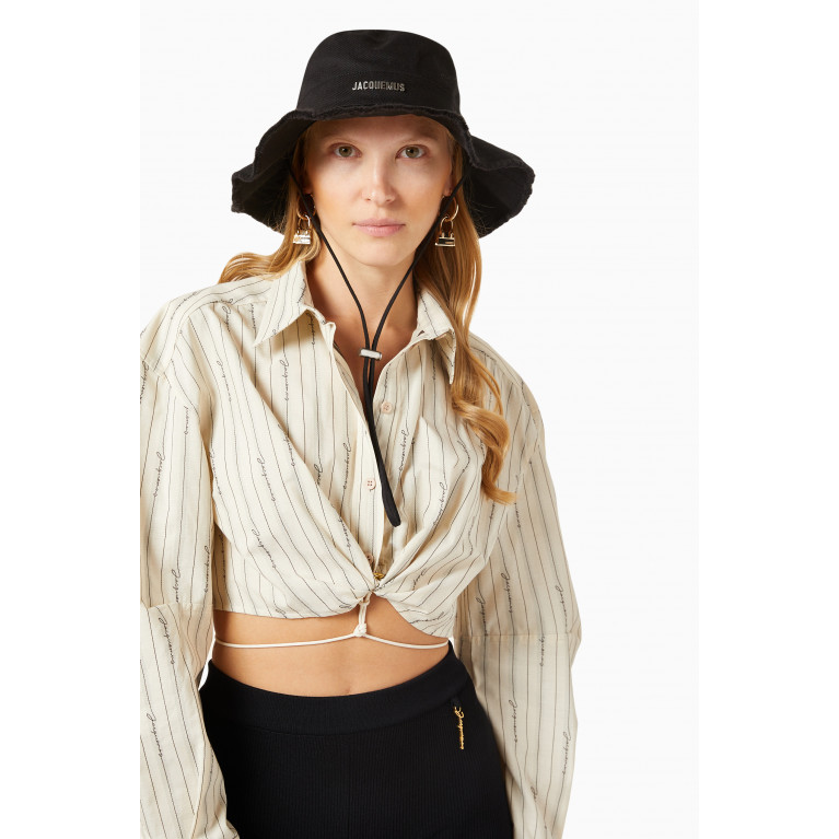 Jacquemus - Le Bob Artichaut Hat in Cotton Black