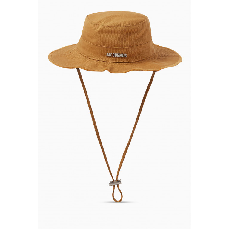 Jacquemus - Le Bob Artichaut Frayed Expedition Hat in Cotton Neutral