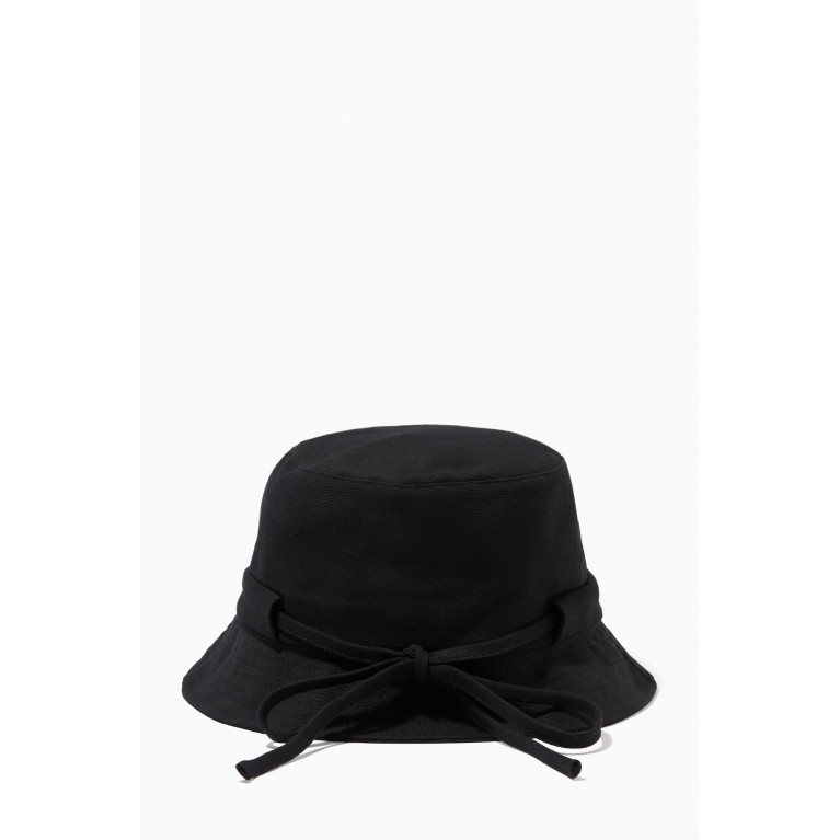 Jacquemus - Le Bob Gadjo Bucket Hat in Cotton-canvas Black