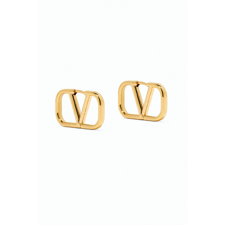 Valentino - Valentino Garavani VLOGO Signature Small Horizontal Stud Earrings in Metal