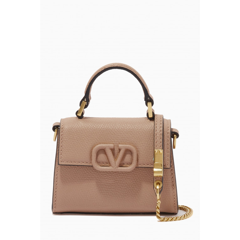 Valentino - Valentino Garavani VSLING Micro Bag in Grainy Leather Pink