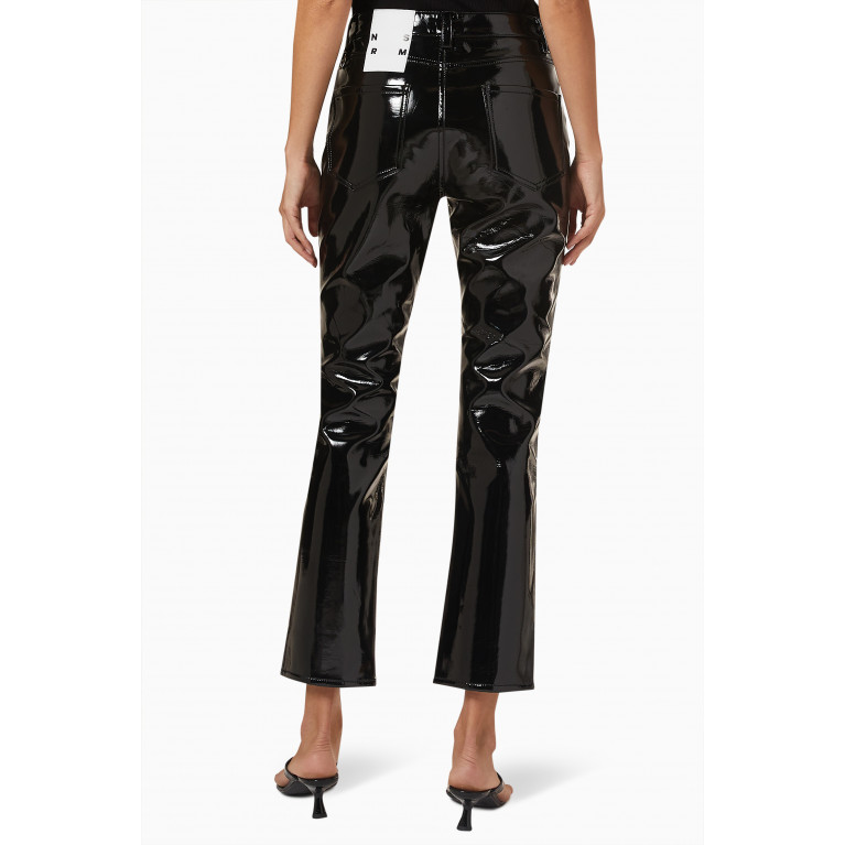 Simon Miller - Patent Straight-leg Cropped Pants in Faux-leather