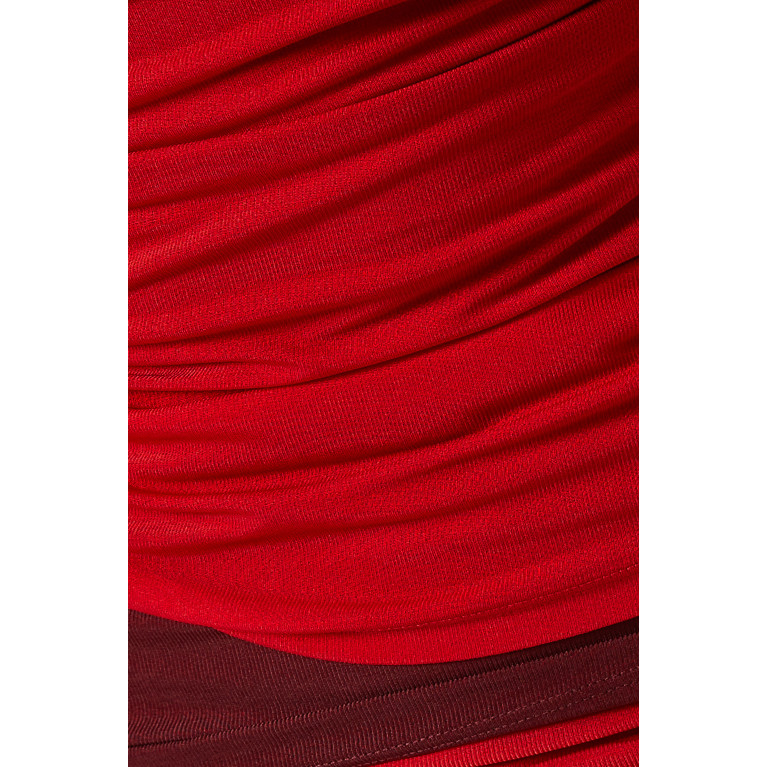 Simon Miller - Nai Off-shoulder Top in Nylon-mesh Red