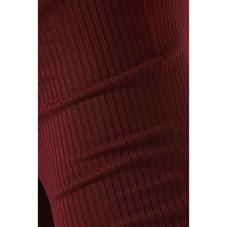 Simon Miller - Saturn Wide-leg Pants in Rib-knit Burgundy