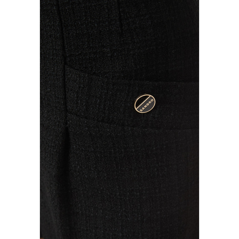 Sandro - Jacquard Shorts in Cotton Black