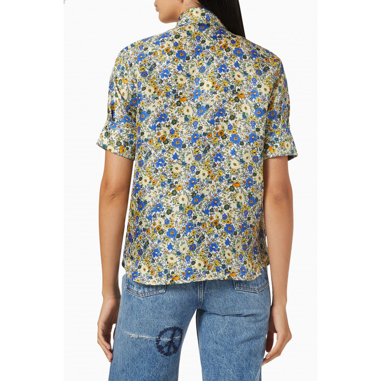 Sandro - Blossom Print T-shirt in Silk