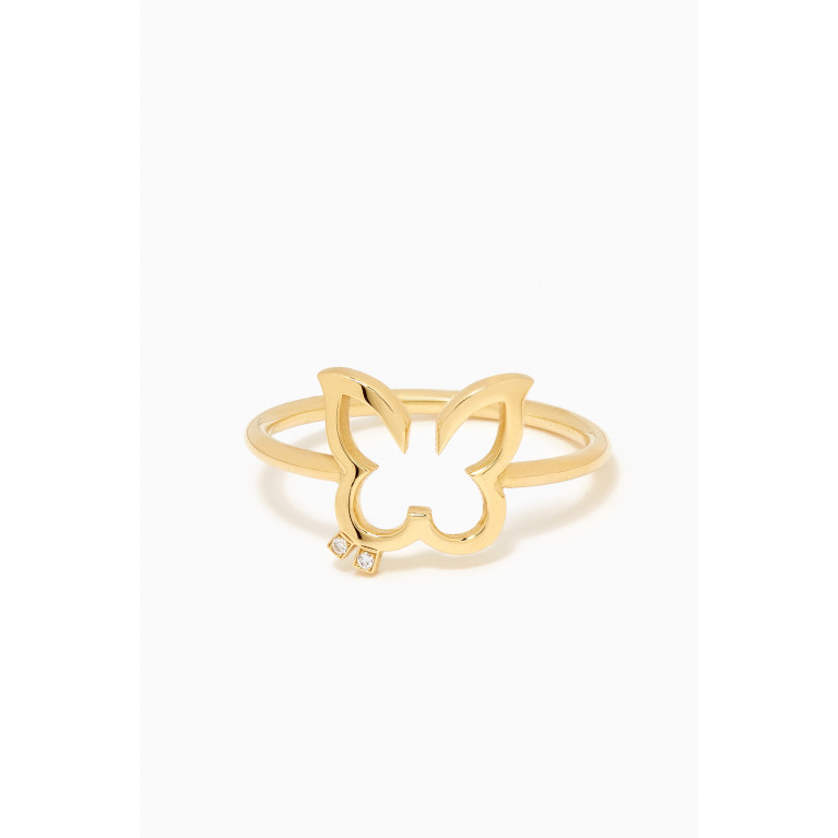Yataghan Jewellery - Hurriyah Diamond Ring in 18kt Yellow Gold