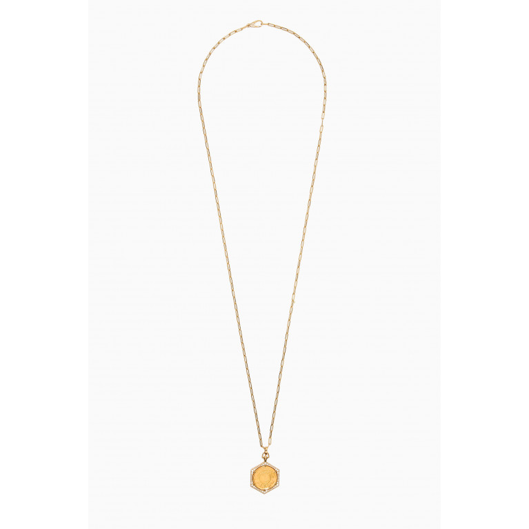 Yataghan Jewellery - Ginea Diamond Long Necklace in 18kt Yellow Gold