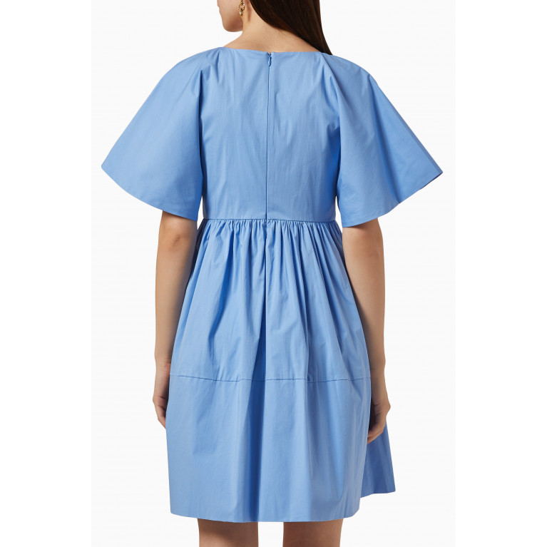 Sunset Lover - Lucile Mini Dress in Organic Cotton Blue