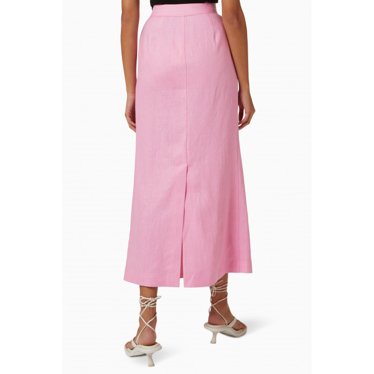 Sunset Lover - Adele Midi Skirt in Organic Linen