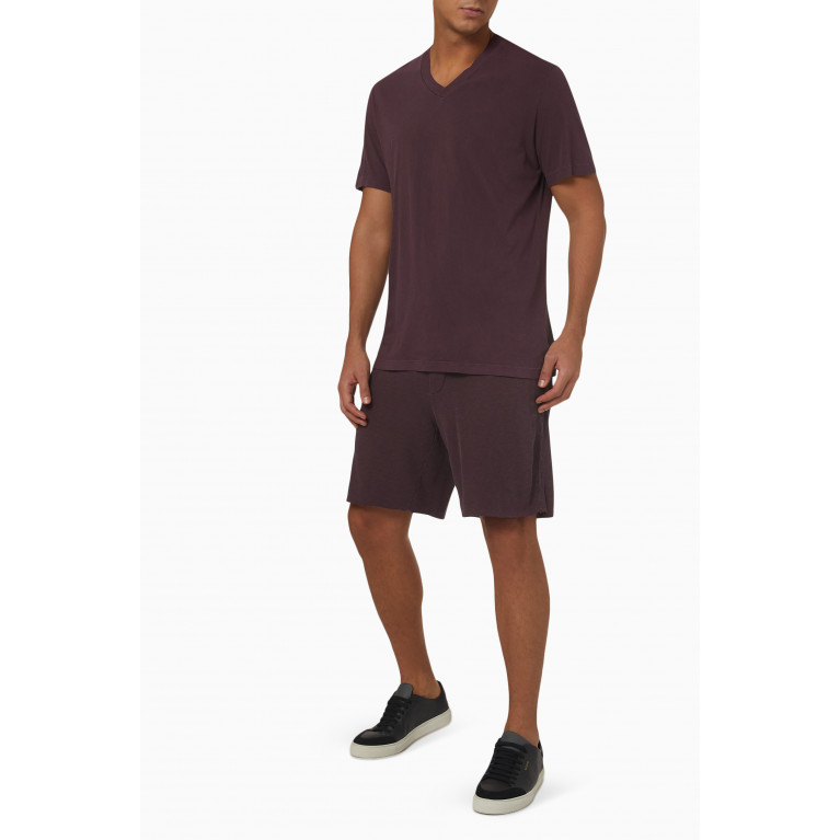 James Perse - Classic Shorts in French Terry Purple