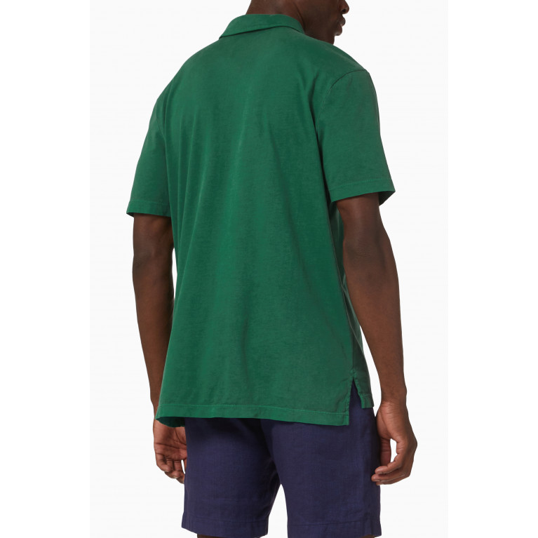 James Perse - Classic Polo in Sueded Jersey Green