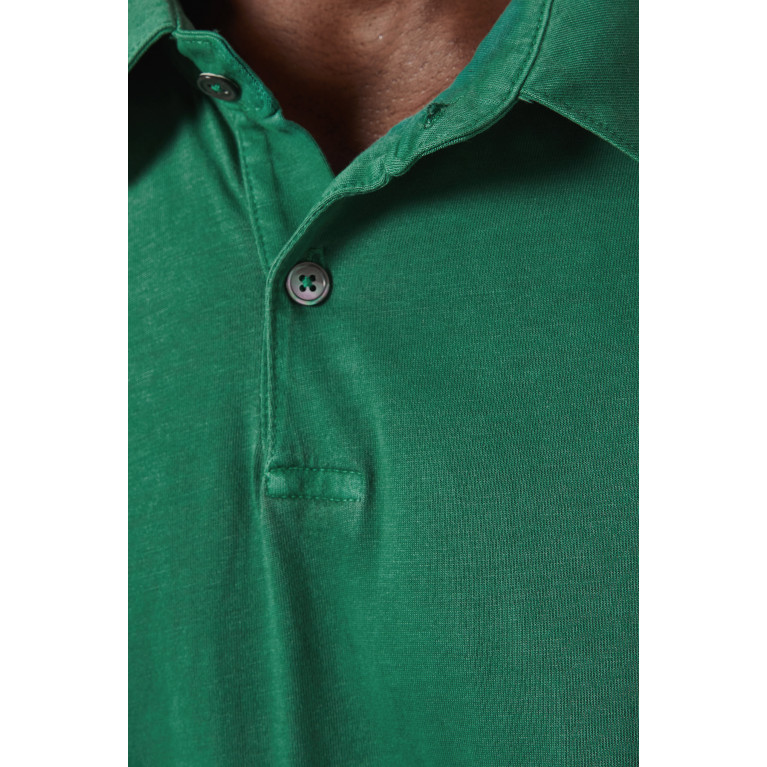 James Perse - Classic Polo in Sueded Jersey Green
