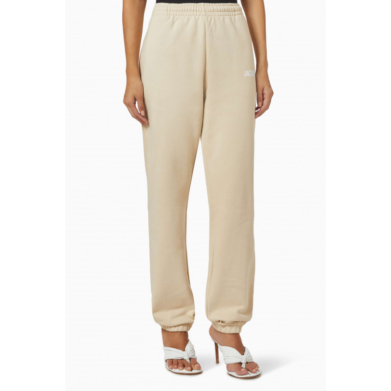 Jacquemus - Relaxed Fit Sweatpants in Cotton Neutral