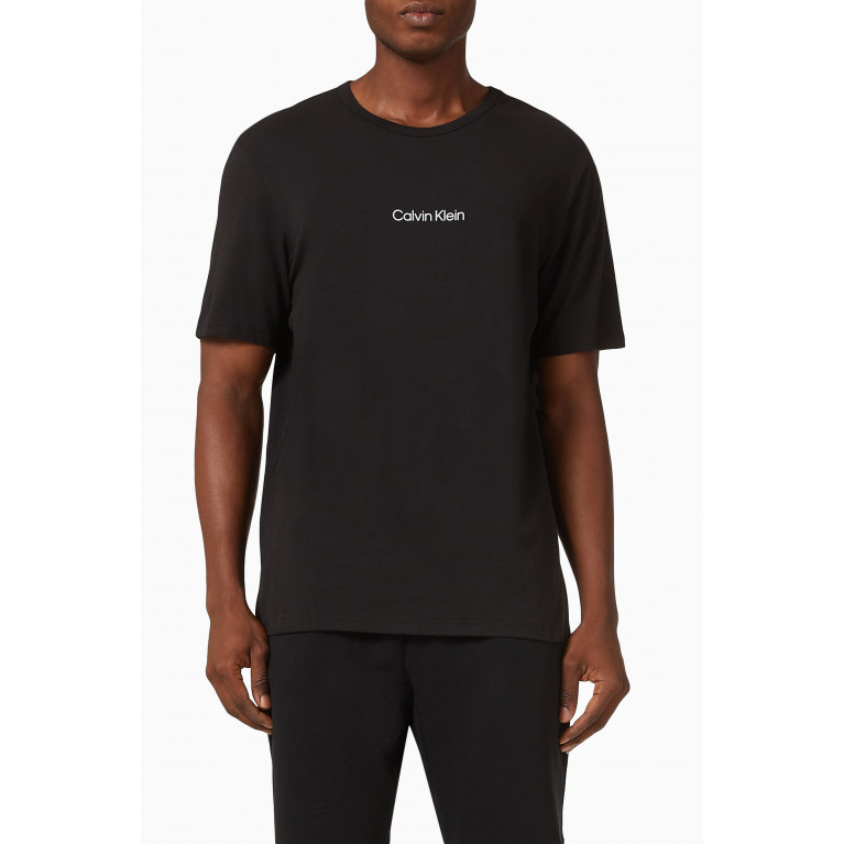 Calvin Klein - Modern Structure Lounge T-shirt in Stretch Cotton Jersey Black