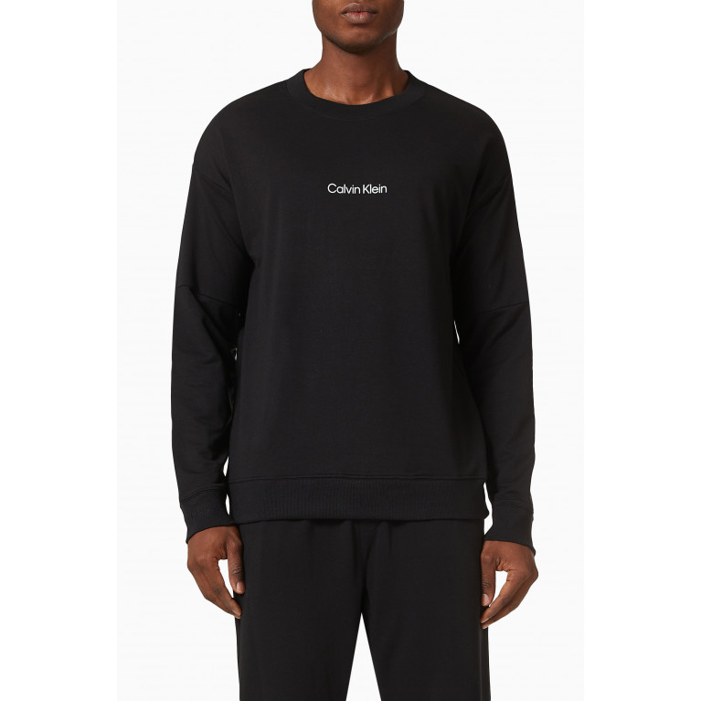 Calvin Klein - Modern Structure Lounge Sweatshirt in Cotton Terry Black