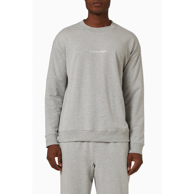 Calvin Klein - Modern Structure Lounge Sweatshirt in Cotton Terry Grey