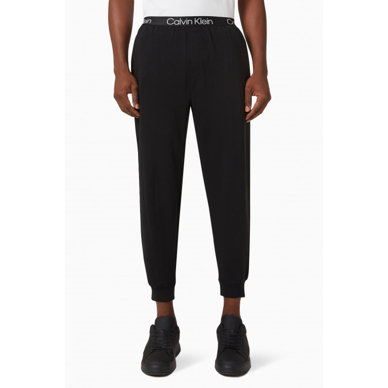 Calvin Klein - Modern Structure Lounge Sweatpants in Cotton Terry Black