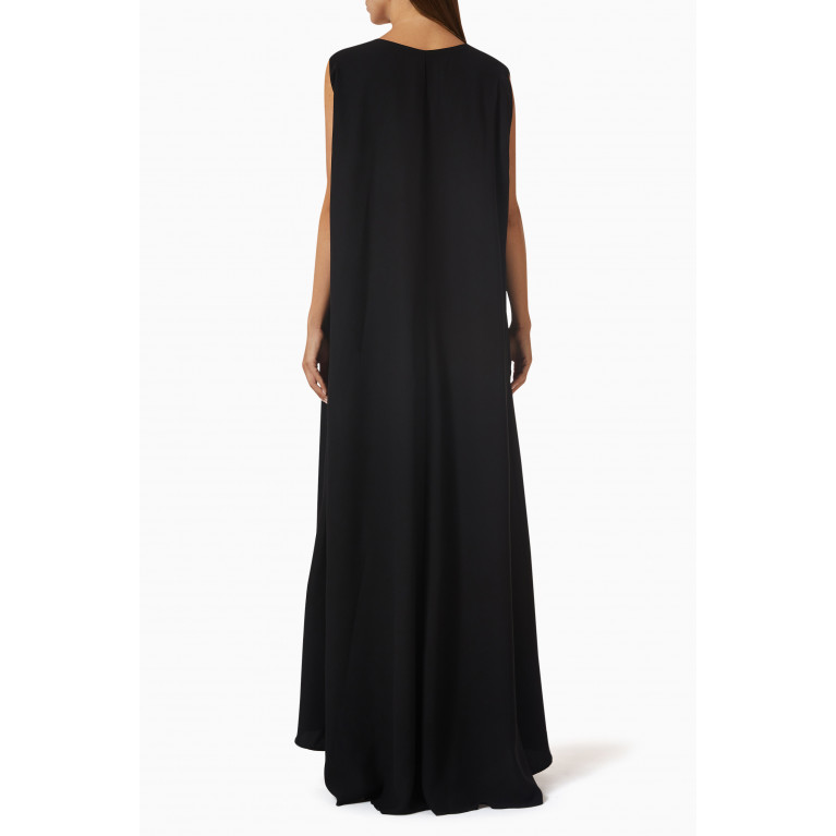 NASS - Cape Gown in Crepe Black