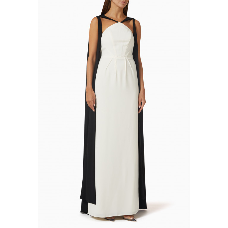 NASS - Cape Gown in Crepe Black