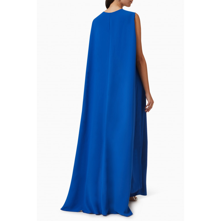 NASS - Cape Gown in Crepe Blue