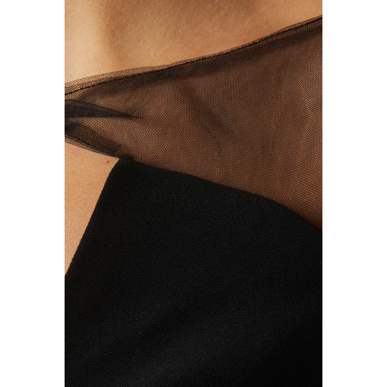 NASS - Sheer Sleeve Gown in Crepe