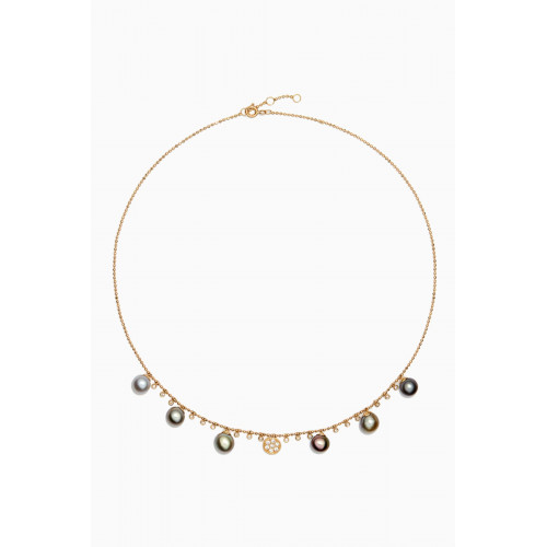 Robert Wan - Links of Love Pearl Diamond Necklace in 18kt Yellow Gold